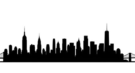 Naklejka premium City skyline silhouette. 