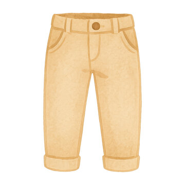 PNG Stylish beige pants illustration.