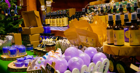 Explore a vibrant Christmas market filled with delightful souvenirs and lavender products. Indulge in delicious street food while celebrating the holiday spirit.