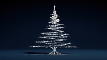 Dreamy Particle Starlight Christmas Tree: Tech Futurism Dynamic Light Effects for Holiday Design and Digital Art Backgrounds