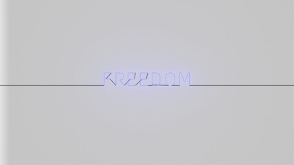 Freedom ne&oacute;n azul alfa.