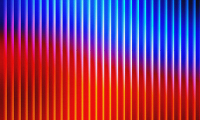 Vibrant Red and Blue Gradient Background with Bright Vertical Neon Lines, Creating a Dynamic Abstract Technology Wallpaper
