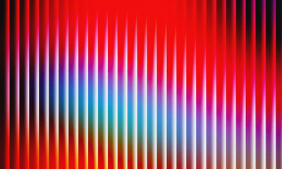 Fototapeta premium Intense Red and Multi-Color Gradient Background with Thin Vertical Glowing Neon Lines, Creating a Dynamic Abstract Digital Pattern