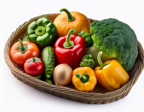 photo realistic vegetable kit isolated and arrangeable for print web apps media