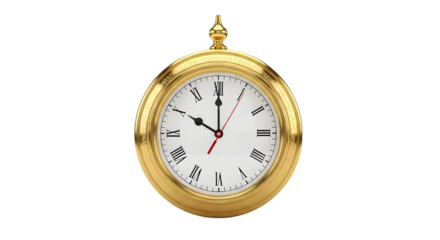 Golden pocket watch showing ten oclock, a symbol of time passing