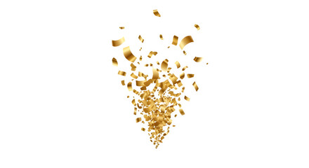 Golden confetti explosion, perfect for celebrations and special events