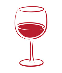 a red handmade doodle glass