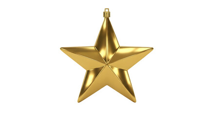 Golden star christmas ornament, perfect for holiday decoration