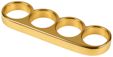 Plain Gold Four Finger Ring for Unique Style Fashion