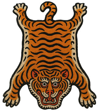 Small Tibetan Tiger Rug for Vibrant Home Decor