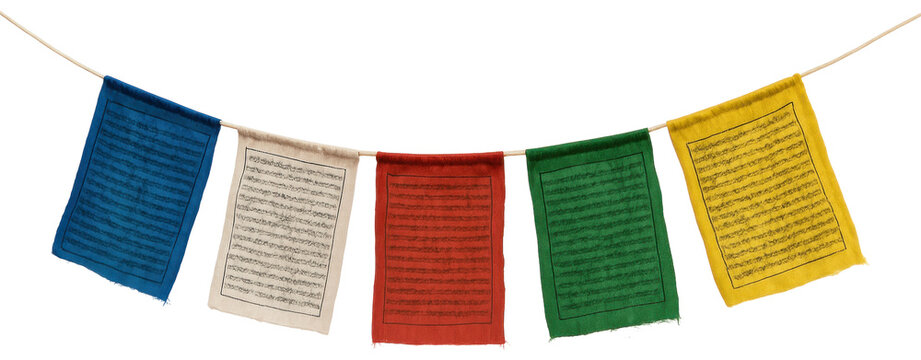 Five Small Tibetan Prayer Flags String