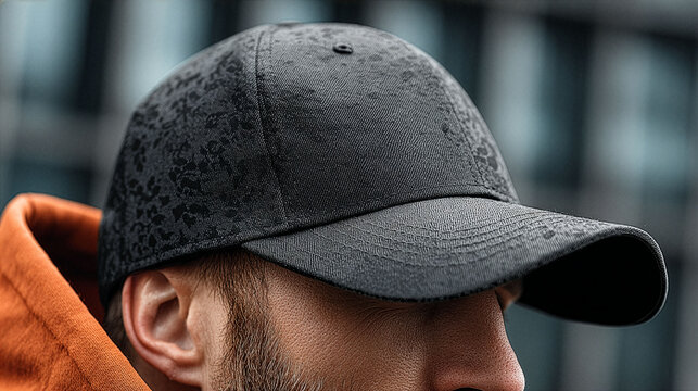 Maqueta realista de una gorra de b&eacute;isbol en una persona. 