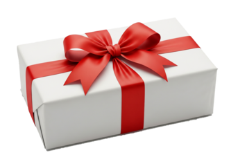 gift box with red ribbon
