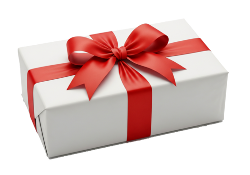 gift box with red ribbon