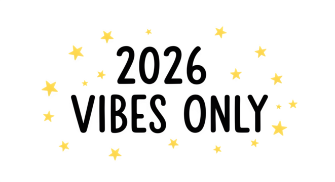 A whimsical collection of glowing yellow stars scattered around a dark central space isolated on transparent background