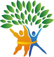 illustration art of a Unity for a Greener Future logo with isolated background