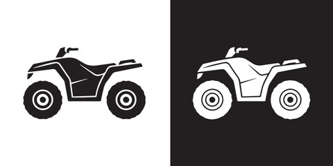 atv emblem contrasting black white pair minimalist vehicle icon © AIcon Star