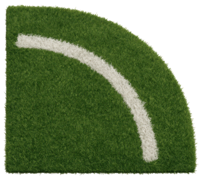 Soccer Football Corner Flag Arc Marking Green Grass Field
