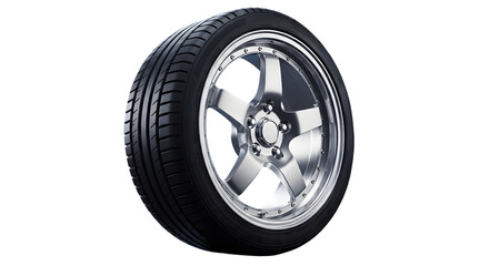 Obraz premium A car tire and rim