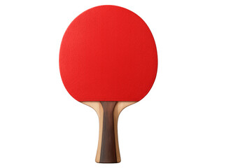 Red table tennis paddle playing equipment