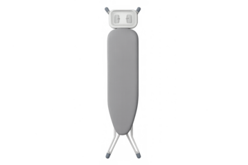 Ironing board standing ready for laundry chore