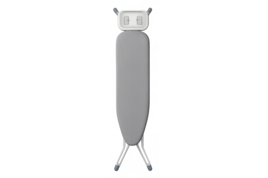 Ironing board standing ready for laundry chore