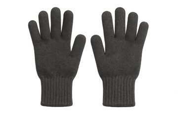 Obraz premium Pair of dark gray wool winter gloves