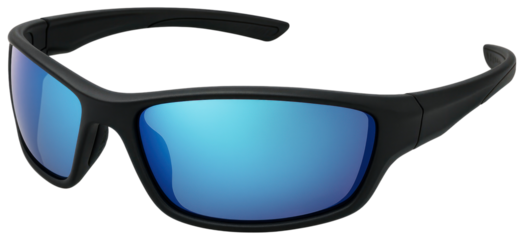 Polarized Sport Wraparound Sunglasses with Blue Reflective Lenses for Active Lifestyle