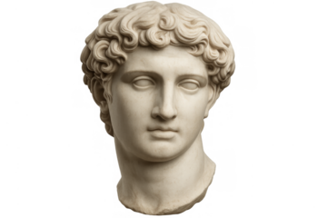 Classical marble bust sculpture of an ancient god