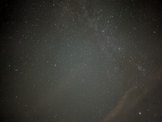 The star-filled night sky, captivating viewers with its endless beauty and mystery. The photo captures a vast expanse of countless stars and constellations that adorn the night sky