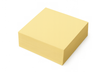 Yellow sticky notes stack for office memo reminder