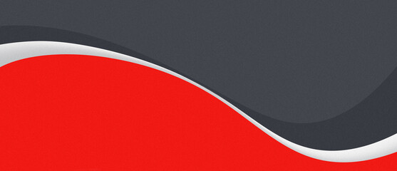 Red White Gray Wave – Abstract Curved Design on Minimal Background