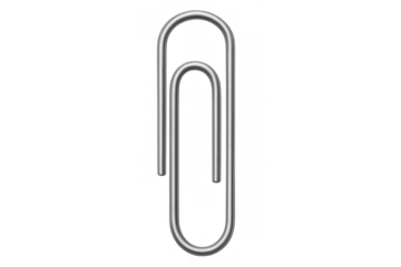 Metallic office paper clip securing business document