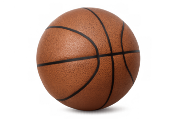 Basketball ball for sports game on transparent background