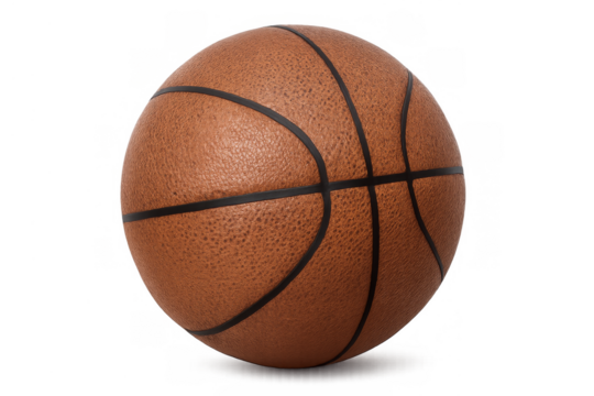 Basketball ball for sports game on transparent background