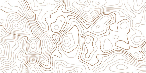 Fototapeta premium Topographic Contour Art in the Style of Classic Surveyor Maps with Rustic Linework, Organic Earth Tones, and a Strong Connection to Natural Geography. Modern design with White background.