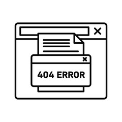 404 error page icon in a browser window