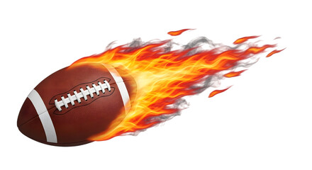 American football on fire