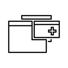 Folder icon with a plus sign on a separate tab