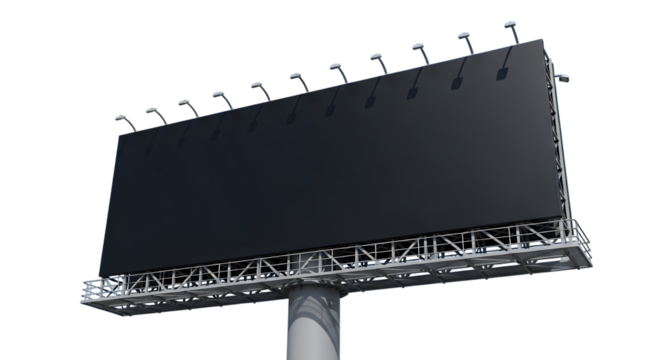Blank black billboard