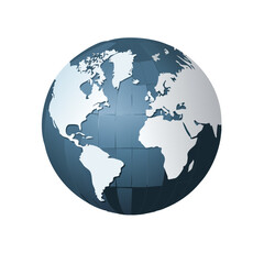 Fototapeta premium Detailed Earth Globe with Continents and Oceans Displayed Clearly