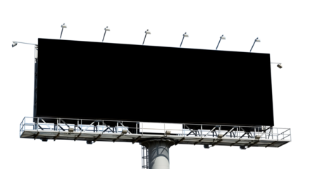 Blank black billboard for advertisement