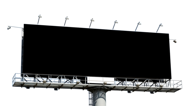 Blank black billboard for advertisement
