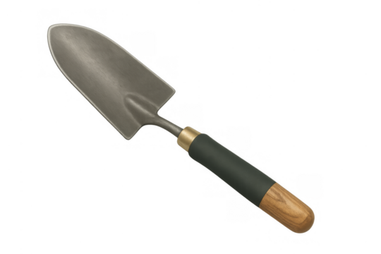 Garden trowel for planting and digging, transparent background