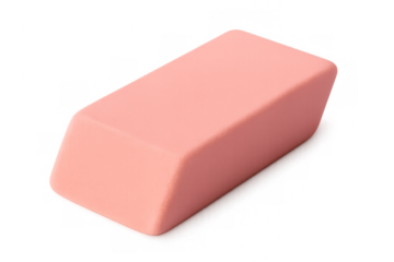 Pink rubber eraser school office stationery supply working