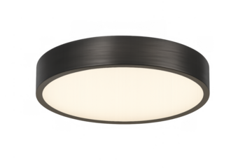 Black modern round ceiling flush mount light fixture