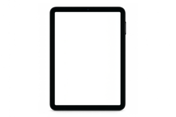 Tablet device showing blank screen on transparent background