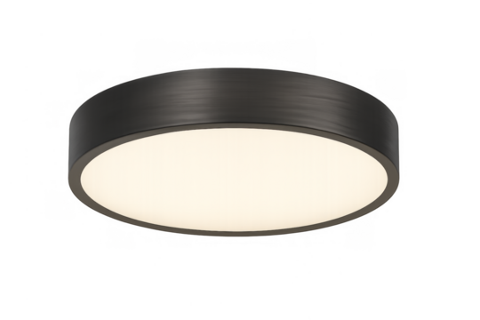 Black modern round ceiling flush mount light fixture
