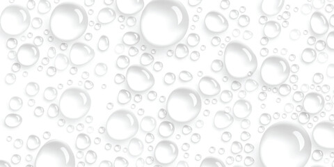 Water droplets on clean white surface creating a fresh and pure background design