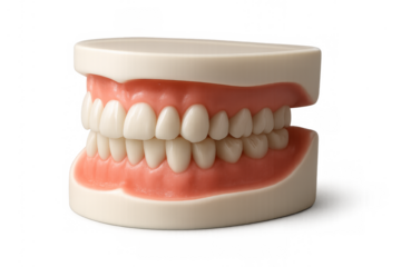 Dental jaw model showing healthy teeth anatomy